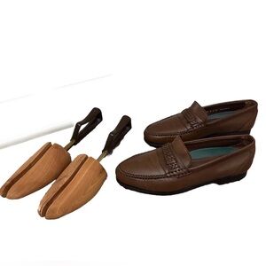 Florsheim Comfortech Men's Loafers Slip on Shoes  Brown Leather Size 8 + Shapers